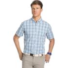 Men's Izod Seaport Classic-fit Plaid Poplin Button-down Shirt, Size: Large, Blue Other