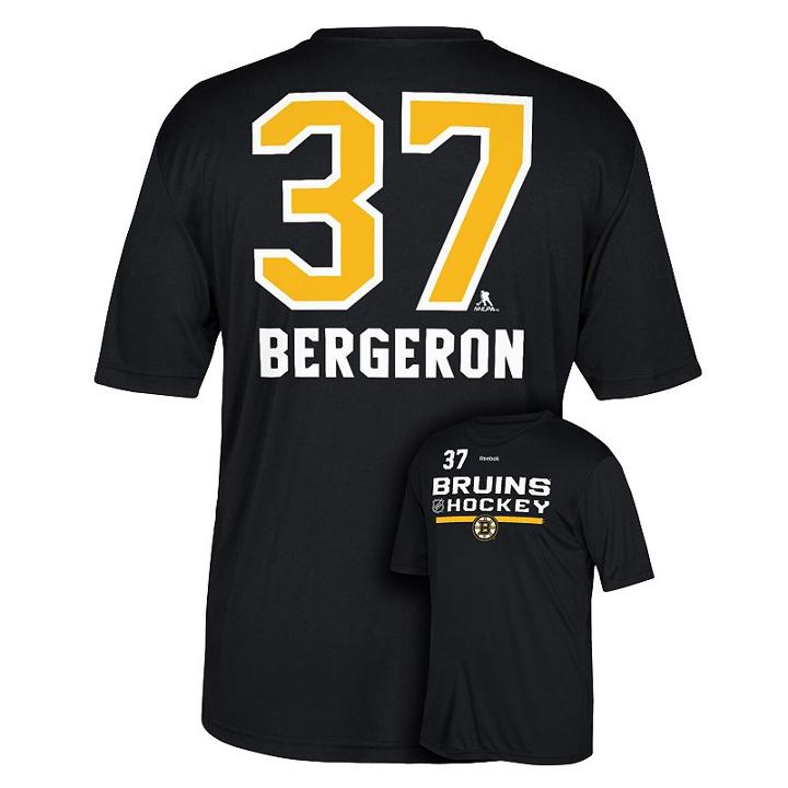 Men's Reebok Boston Bruins Patrice Bergeron Name And Number Tee, Size: Xl, Black