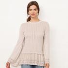 Women's Lc Lauren Conrad Pointell Babydoll Sweater, Size: Xl, Silver