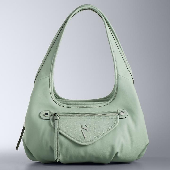 Simply Vera Vera Wang Sidekick Satchel, Women's, Med Green