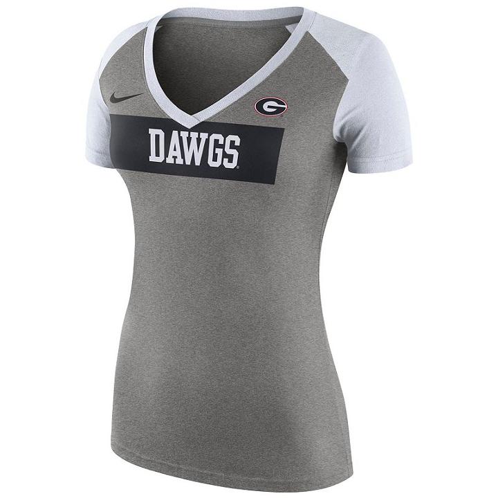Women's Nike Georgia Bulldogs Football Top, Size: Xxl, Dark Grey