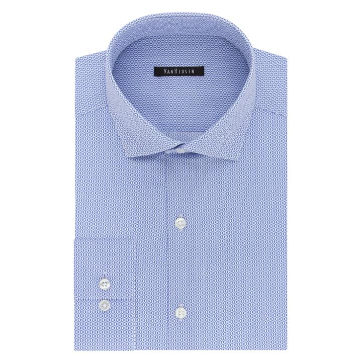 Men's Van Heusen Fresh Defense Extra-slim Fit Dress Shirt, Size: 17.5-32/33, Blue Other
