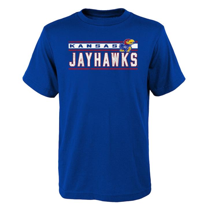 Boys' 4-18 Kansas Jayhawks Regeneration Tee, Size: 6-7, Blue