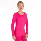 Women's Snow Angel Luxe Lace Scoopneck Base Layer Top, Size: Small, Brt Pink