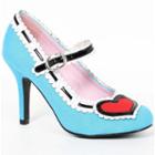 Adult Blue Heart Costume Heels, Size: 8