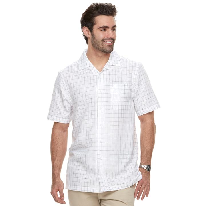 Big & Tall Haggar Regular-fit Button-down Camp Shirt, Men's, Size: Xxl Tall, White