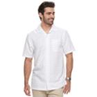 Big & Tall Haggar Regular-fit Button-down Camp Shirt, Men's, Size: Xxl Tall, White