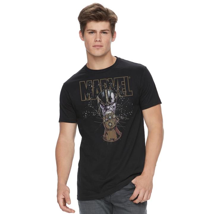 Men's Thanos Fist Tee, Size: Small, Black