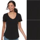 Juniors' So&reg; 2-pack Perfect Tee, Teens, Size: Xl, Black