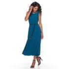 Women's Nina Leonard Scoopneck A-line Dress, Size: Xl, Blue Other