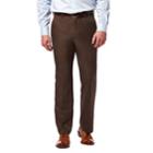 Big & Tall Haggar&reg; Cool 18&reg; Pro Wrinkle-free Flat-front Expandable Waist Pants, Men's, Size: 48x34, Brown