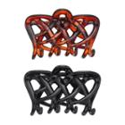Mudd&reg; Woven Claw Hair Clip Set, Women's, Brown