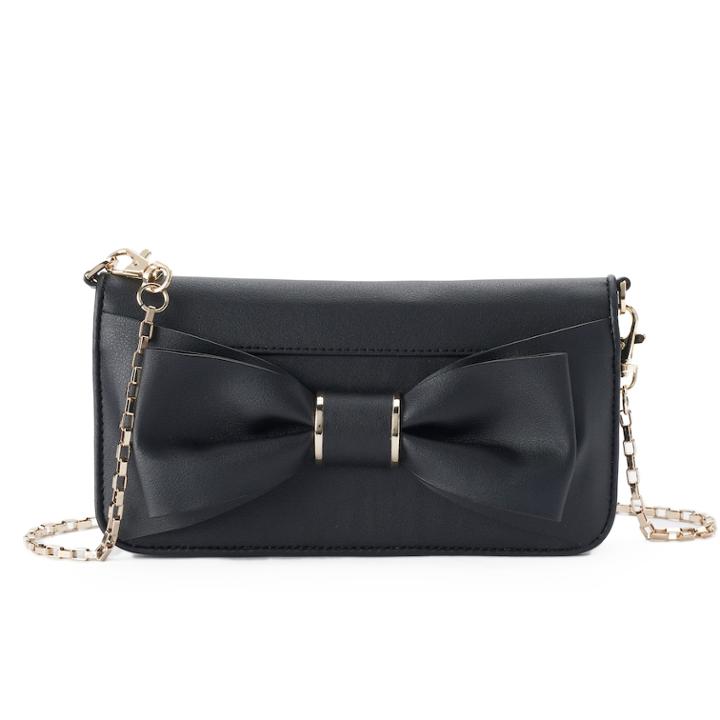 Apt. 9&reg; Nina Bow Crossbody Wallet, Women's, Black