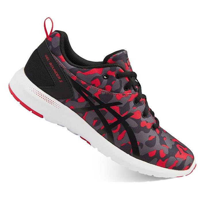 Asics Gel Bounder 2 Grade School Boys' Running Shoes, Boy's, Size: 1, Light Red