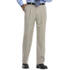 Big & Tall Haggar&reg; Cool 18&reg; Classic-fit Pleated No-iron Expandable Waist Pants, Men's, Size: 46x32, Lt Beige