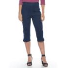 Women's Croft & Barrow&reg; Pull-on Capris, Size: Medium, Dark Blue