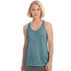 Women's Champion Authentic Burnout Racerback Tank, Size: Small, Aqua Tonic