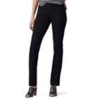 Women's Lee Flex Motion Regular Fit Straight-leg Jeans, Size: 8 - Regular, Black