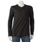 Men's Croft & Barrow&reg; Classic-fit Ribbed V-neck Sweater, Size: Large, Black