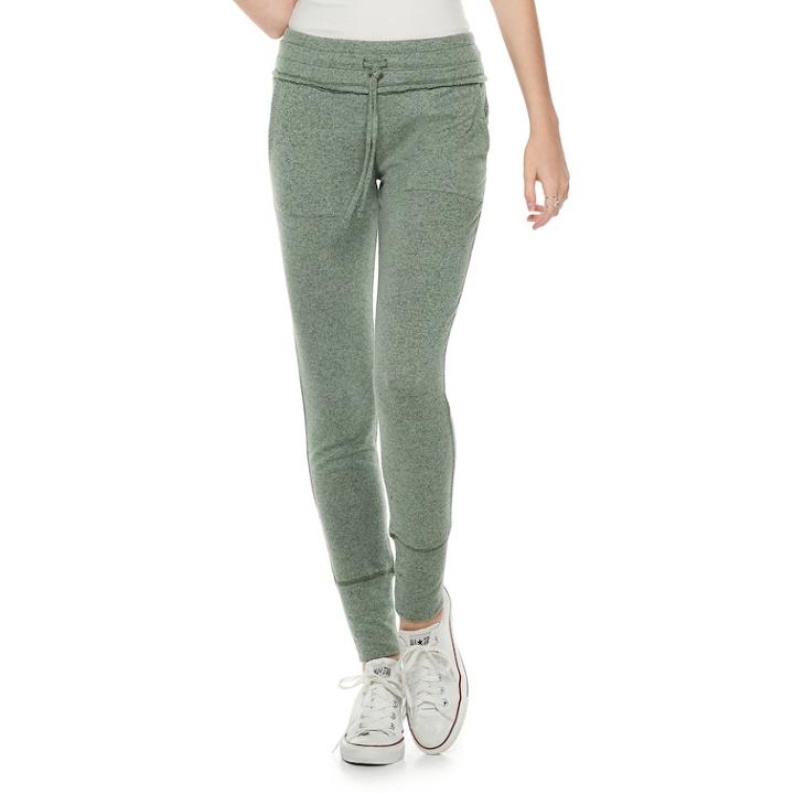 Juniors' So&reg; Drawstring Sweatpants, Teens, Size: Medium, Med Green