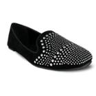 Olivia Miller Amsterdam Women's Studded Smoking Flats, Size: 10, Black