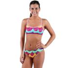 Women's Dolfin Uglies Printed Workout Bikini 2-pc. Set, Size: Medium, Brt Pink