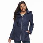 Women's D.e.t.a.i.l.s Hooded Lightweight Rain Jacket, Size: Small, Blue (navy)