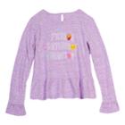 Girls 7-16 & Plus Size Harper & Elliott Peplum Graphic Tee, Size: Large, Brt Purple