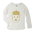 Girls 4-6x French Toast French Terry Graphic Top, Size: 5, Natural