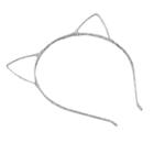 Girls 4-16 Metallic Grosgrain Metal Cat Ear Headband, Grey Other