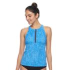 Women's Nike High-neck Tankini Top, Size: Small, Brt Blue