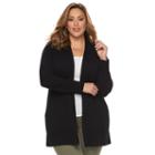 Plus Size Croft & Barrow&reg; Open-front Cardigan, Women's, Size: 3xl, Black