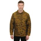 Men's Mountain And Isles Camo Puffer Shirt Jacket, Size: Xl, Yellow