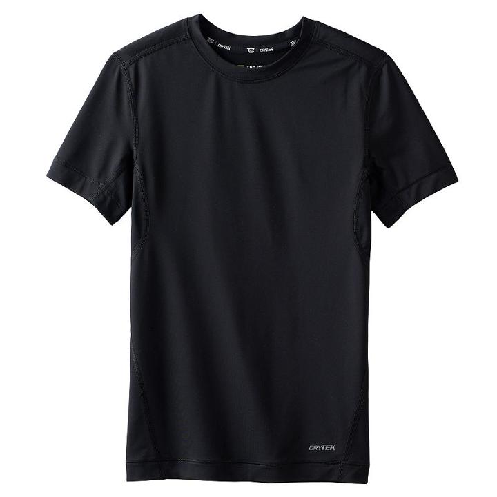 Boys 8-20 Tek Gear&reg; Base Layer Dry Tek Tee, Boy's, Size: M(10-12), Black