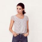 Women's Lc Lauren Conrad Swiss Dot Top, Size: Xl, Silver