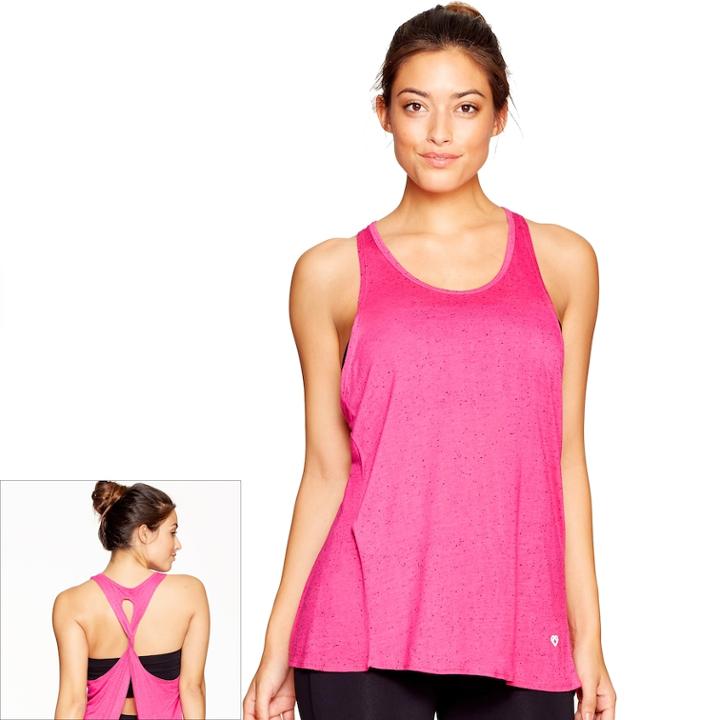 Women's Colosseum Zeal Twist Back Tank, Size: Small, Dark Pink