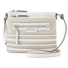 Dana Buchman Gracie Striped Crossbody Bag, Women's, White