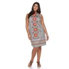 Plus Size Suite 7 Cotton Sateen Shift Dress, Women's, Size: 22 W, Ovrfl Oth