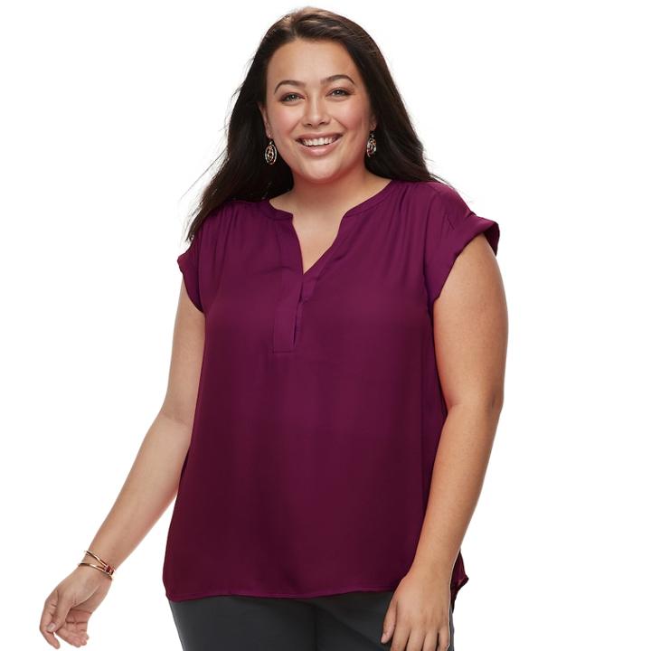 Plus Size Apt. 9&reg; Dolman-sleeve Top, Women's, Size: 1xl, Dark Red