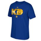 Men's Adidas Golden State Warriors Kevin Durant City Monogram Tee, Size: Small, Blue