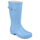 Journee Collection Drizl Women's Water Resistant Rain Boots, Size: Medium (7.5), Light Blue