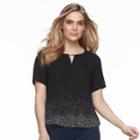 Petite Apt. 9&reg; Pleated Short Sleeve Top, Women's, Size: Xs Petite, Oxford
