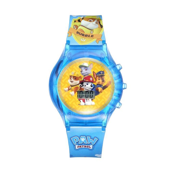 Paw Patrol Chase, Marshall, Rubble & Rocky Kids' Digital Light-up Watch, Boy's, Size: Medium, Blue