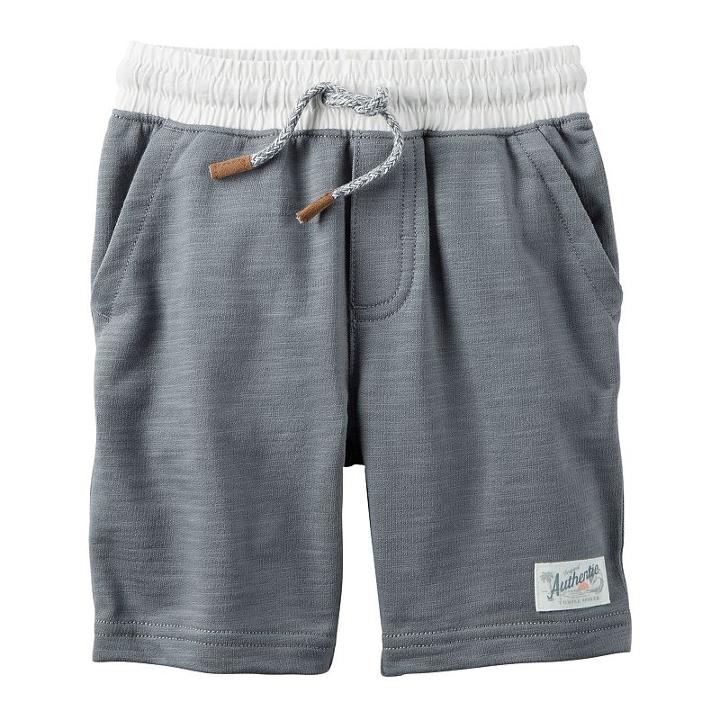 Baby Boy Carter's Solid Pull-on Shorts, Size: 9 Months, Grey