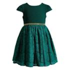 Girls 7-16 Emily West Sparkle Lace Dress, Size: 16, Med Green