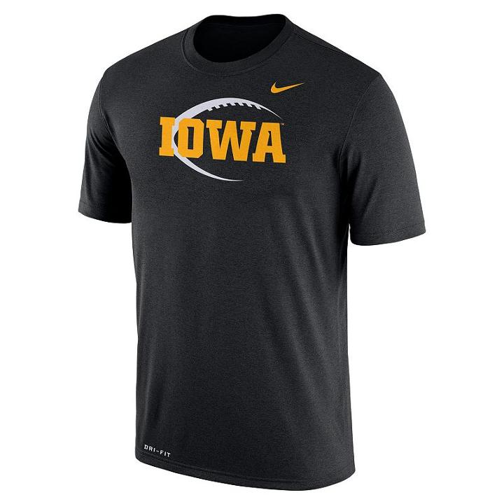 Men's Nike Iowa Hawkeyes Legend Icon Dri-fit Tee, Size: Large, Black