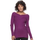 Juniors' Candie's&reg; Portrait Collar Sweater, Teens, Size: Medium, Brt Purple