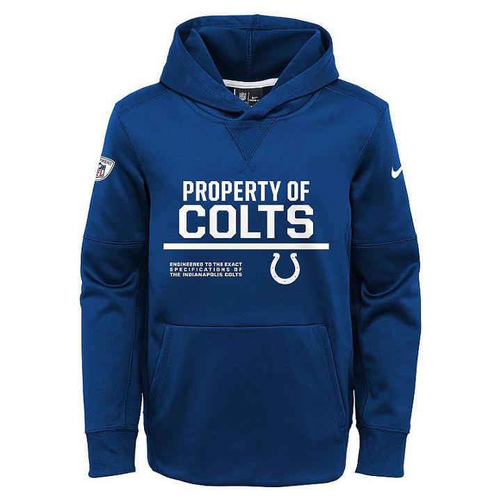 Boys 8-20 Nike Indianapolis Colts Circuit Therma-fit Hoodie, Boy's, Size: L(14/16), Med Blue