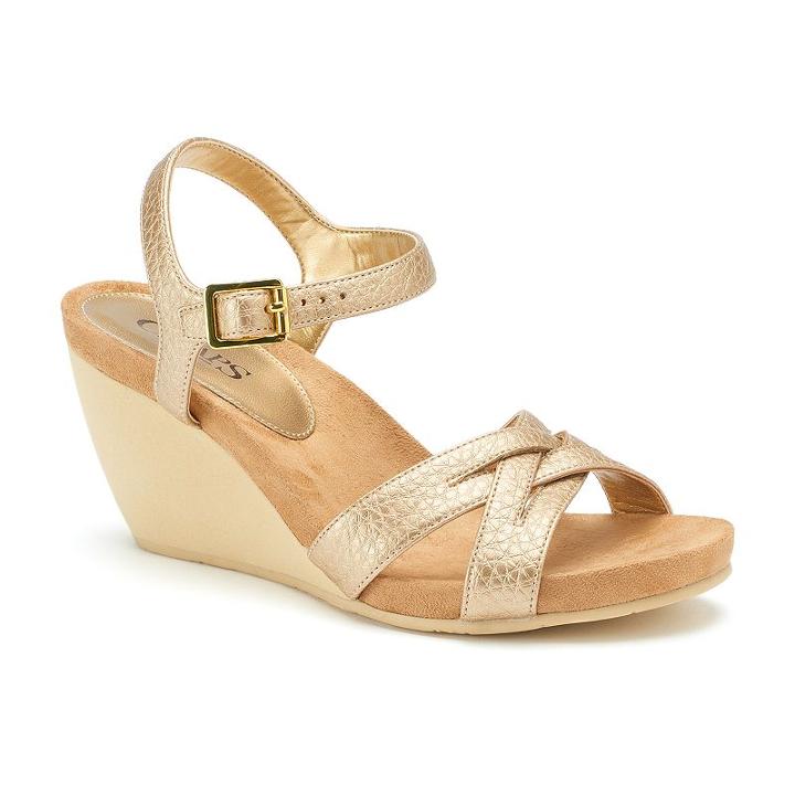 Chaps Reine Women's Wedge Sandals, Size: 9.5 B, Yellow