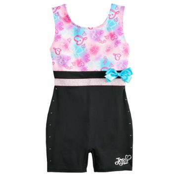 Girls 4-14 Jojo Siwa By Danskin Gradient Hearts Dance Biketard, Size: Large, Pink